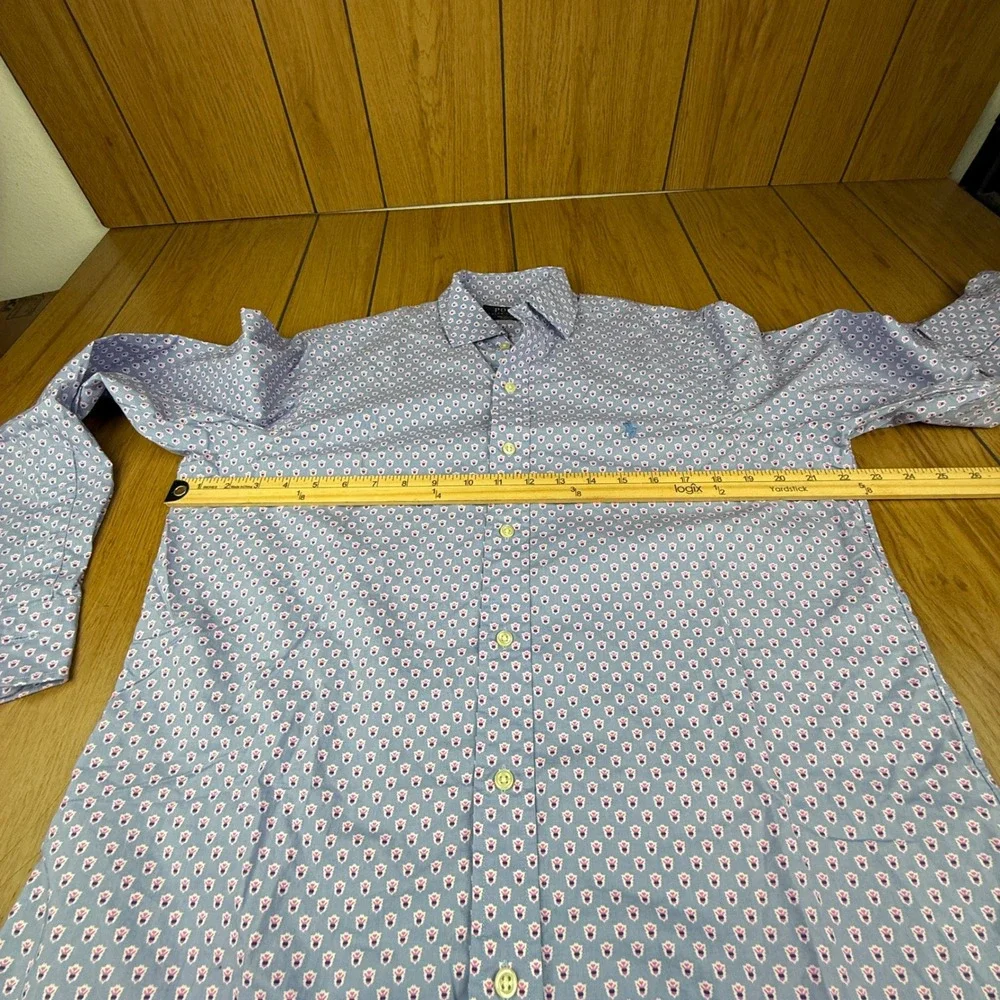 Polo Ralph Lauren Men's Button Down Shirt Patterned Cotton Stretch Purple Medium